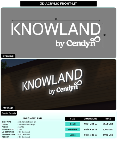 CUSTOM MOCKUP SIGN FOR Kyle Nowland
