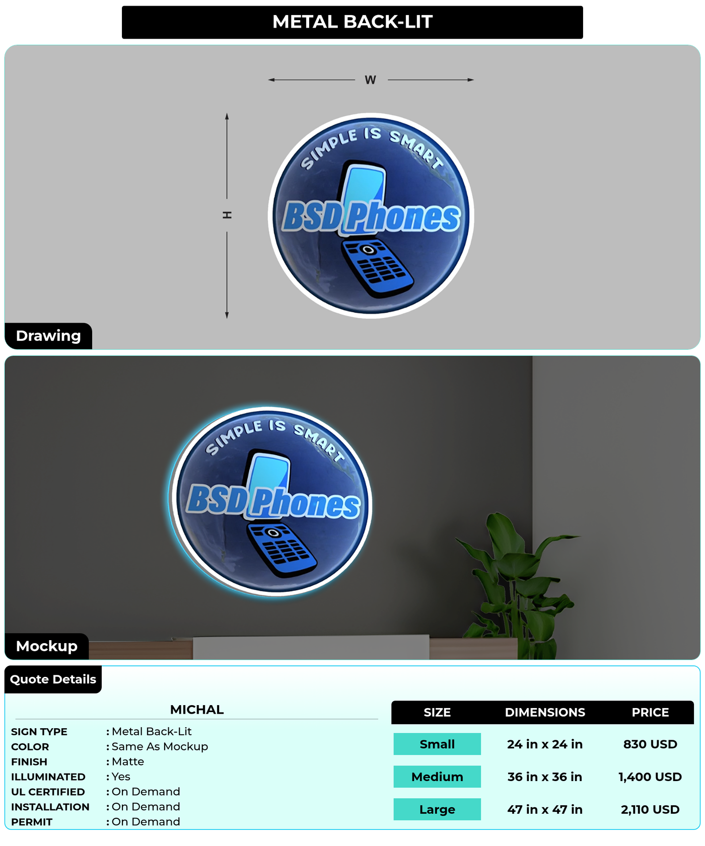 CUSTOM MOCKUP SIGN FOR Michal