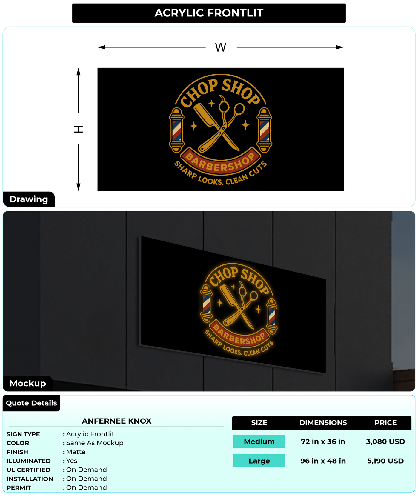 CUSTOM MOCKUP SIGN FOR Anfernee knox