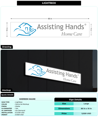 CUSTOM MOCKUP SIGN FOR Shereen Hauke