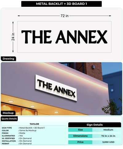 CUSTOM MOCKUP SIGN FOR Taylor