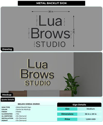CUSTOM MOCKUP SIGN FOR Belkis Ojeda Osirio