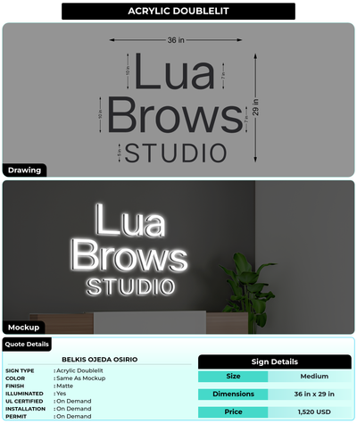 CUSTOM MOCKUP SIGN FOR Belkis Ojeda Osirio