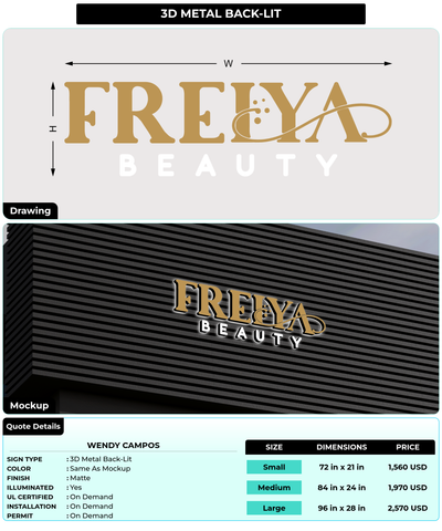 CUSTOM MOCKUP SIGN FOR Wendy Campos