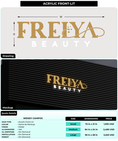 CUSTOM MOCKUP SIGN FOR Wendy Campos