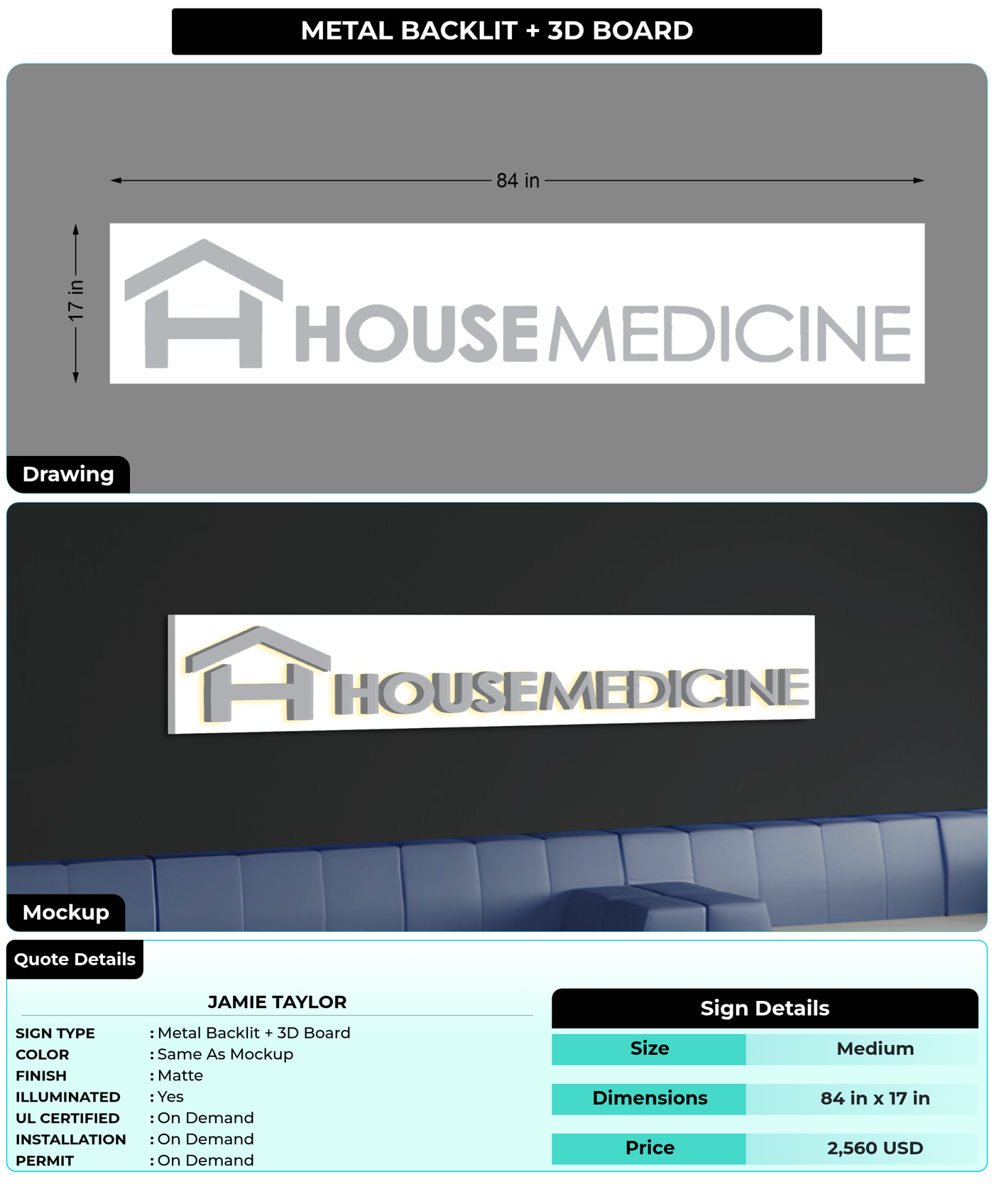 CUSTOM MOCKUP SIGN FOR Jamie Taylor