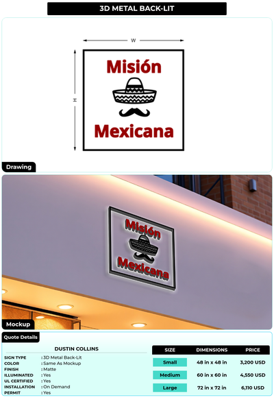 CUSTOM MOCKUP SIGN FOR Dustin Collins