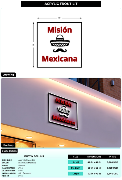 CUSTOM MOCKUP SIGN FOR Dustin Collins