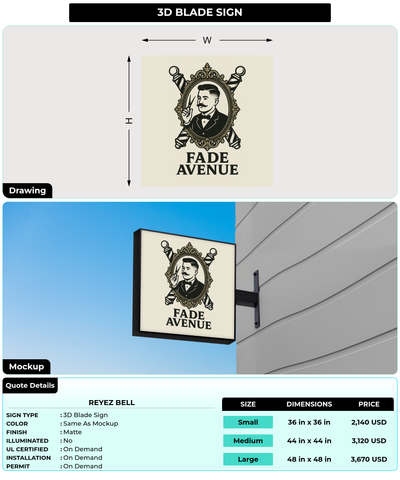 CUSTOM MOCKUP SIGN FOR Reyez Bell