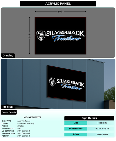 CUSTOM MOCKUP SIGN FOR Kenneth Witt
