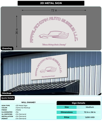 CUSTOM MOCKUP SIGN FOR Will Swaney