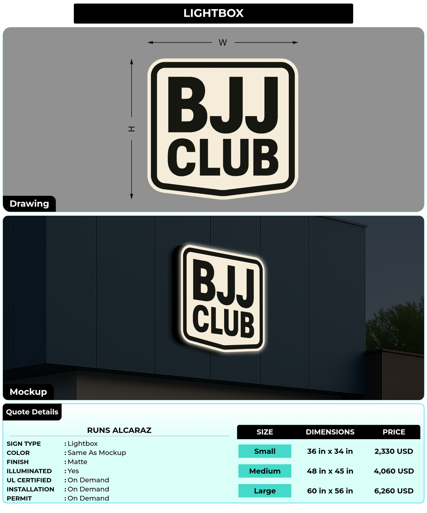 CUSTOM MOCKUP SIGN FOR Runs Alcaraz