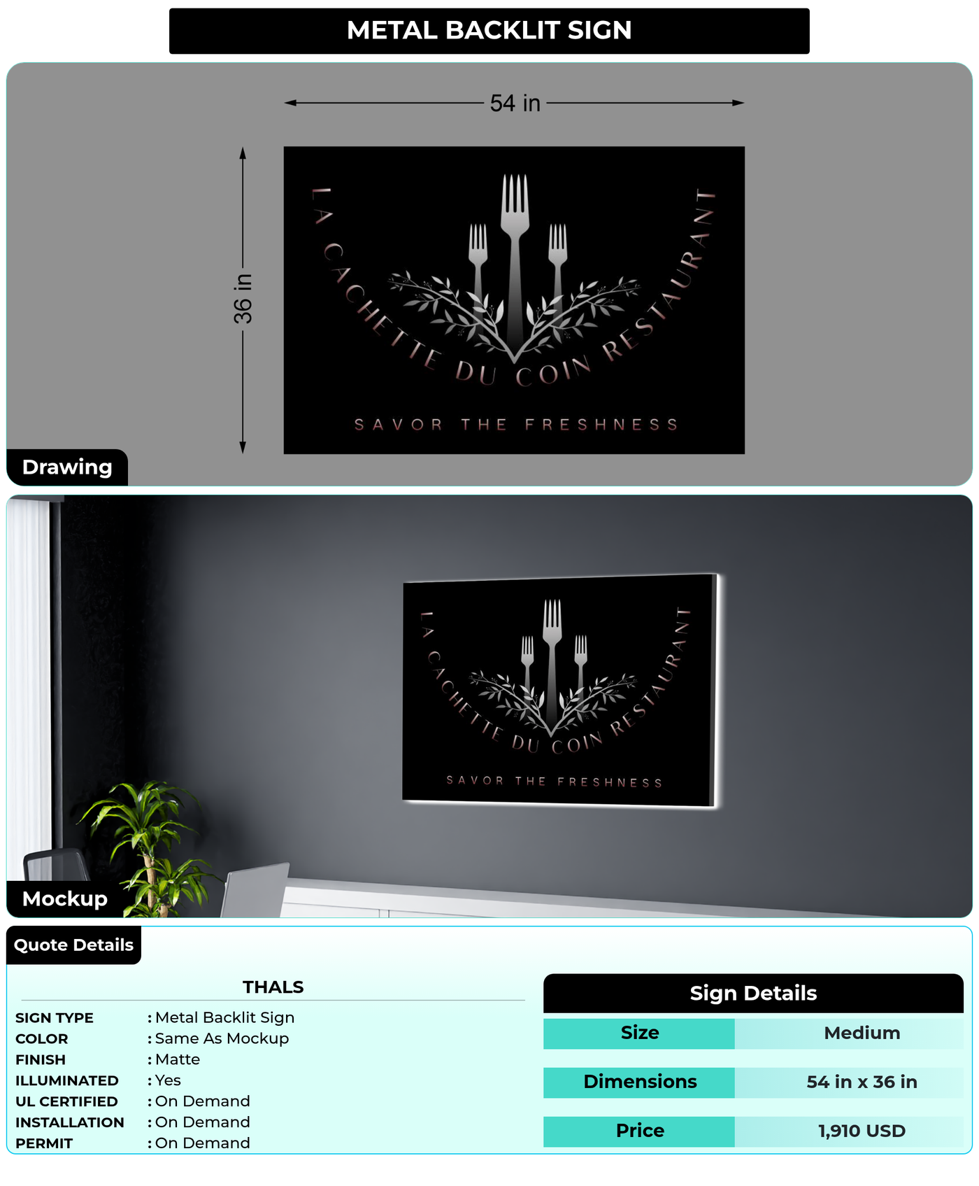 CUSTOM MOCKUP SIGN FOR Thals