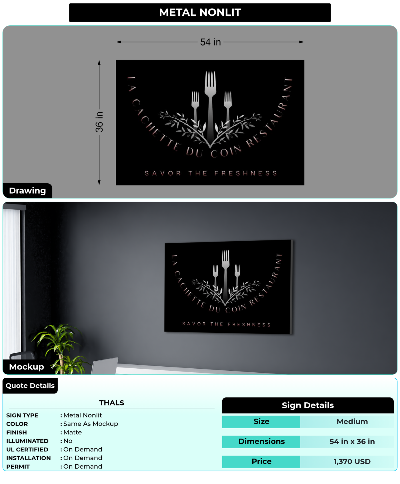 CUSTOM MOCKUP SIGN FOR Thals