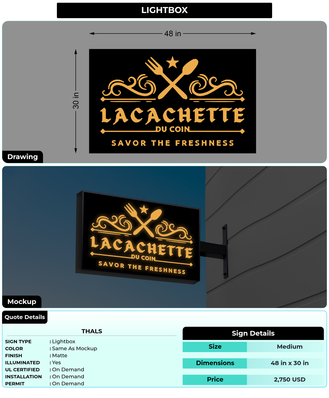 CUSTOM MOCKUP SIGN FOR Thals