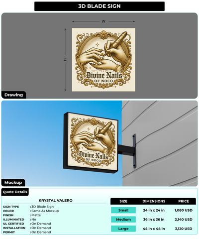 CUSTOM MOCKUP SIGN FOR Krystal valero