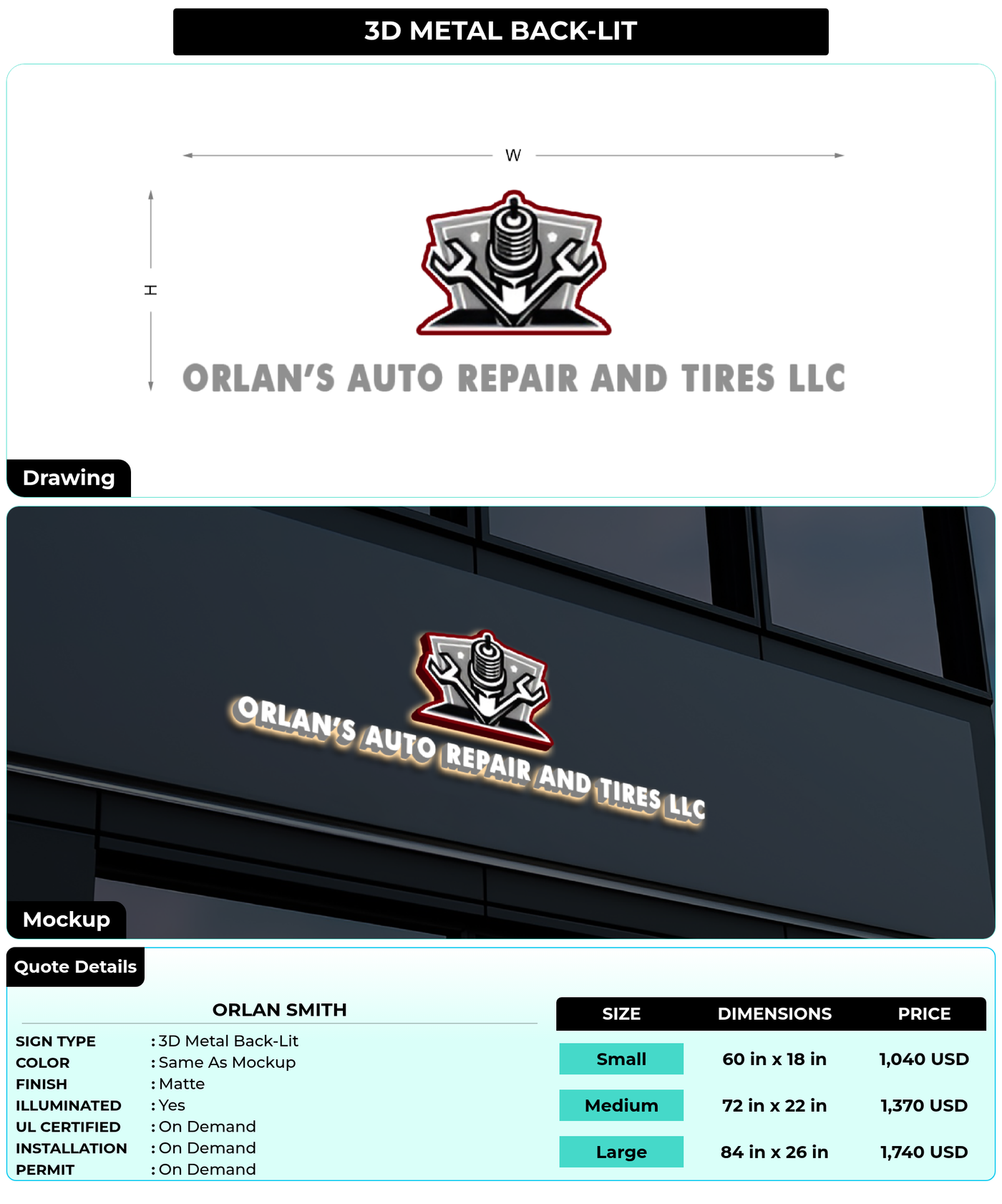 CUSTOM MOCKUP SIGN FOR Orlan Smith