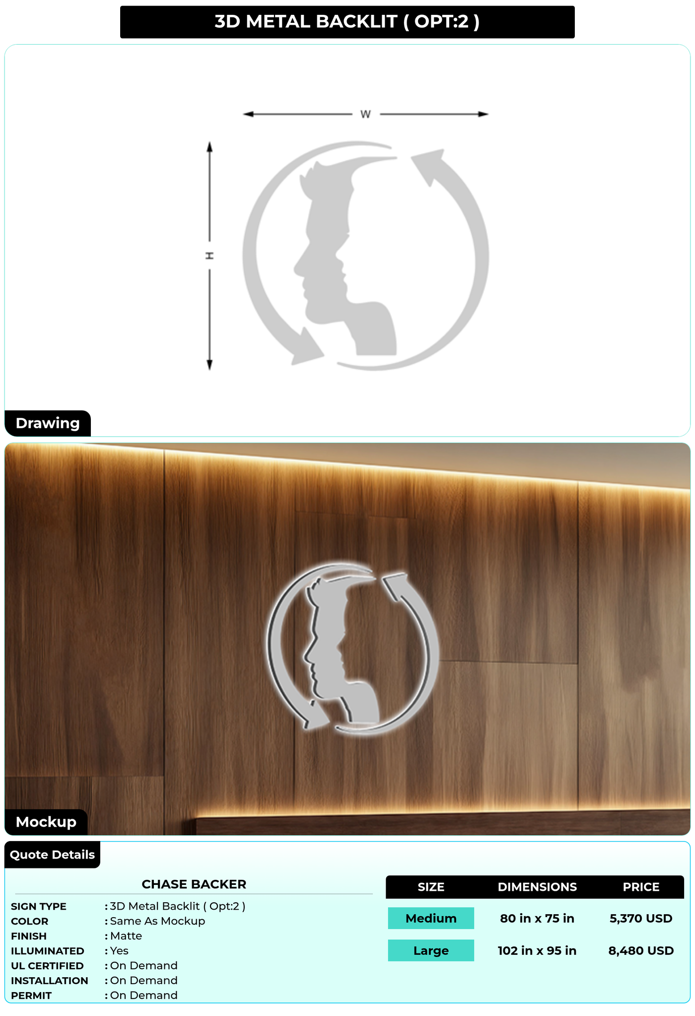 CUSTOM MOCKUP SIGN FOR Chase Backer