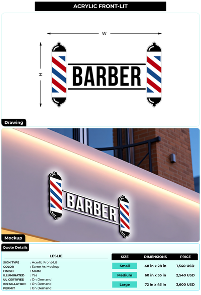 CUSTOM MOCKUP SIGN FOR Leslie