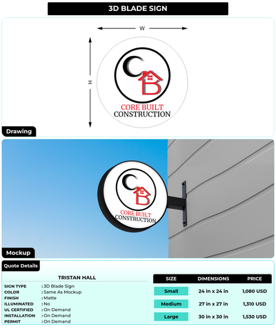 CUSTOM MOCKUP SIGN FOR Tristan Hall