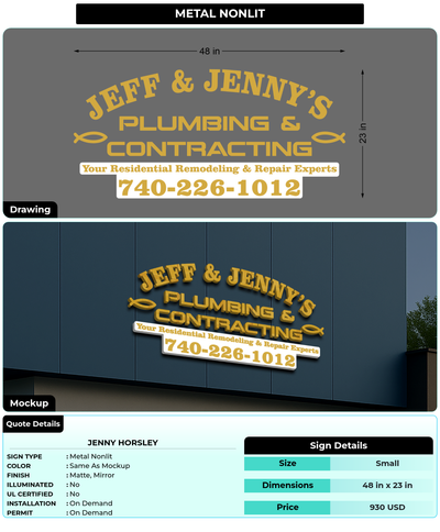 CUSTOM MOCKUP SIGN FOR Jenny Horsley