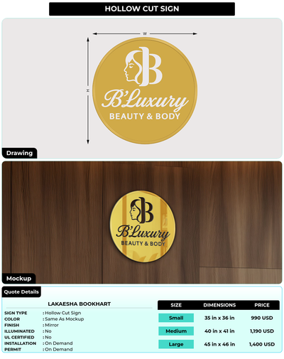 CUSTOM MOCKUP SIGN FOR Lakaesha Bookhart