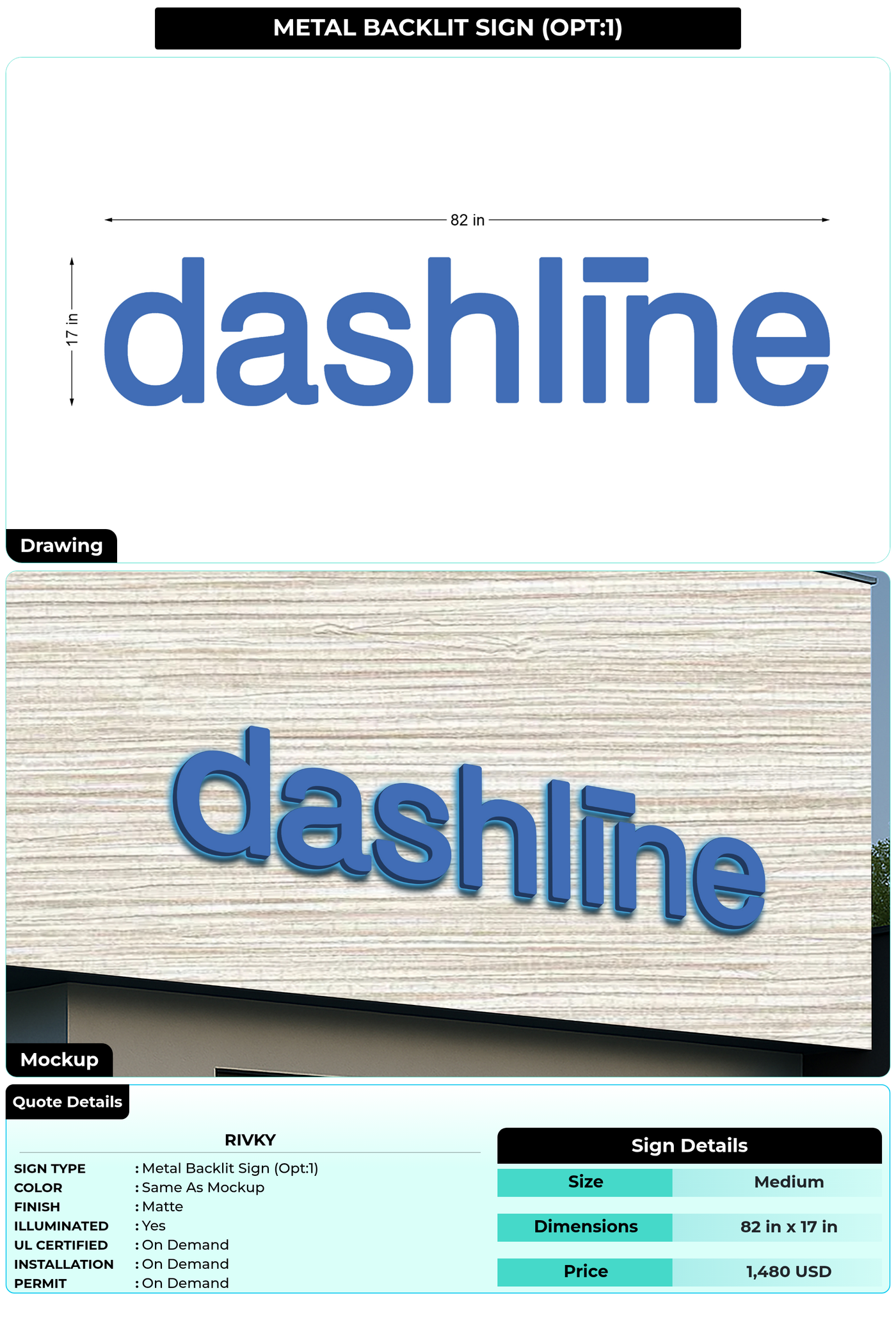 CUSTOM MOCKUP SIGN FOR rivky