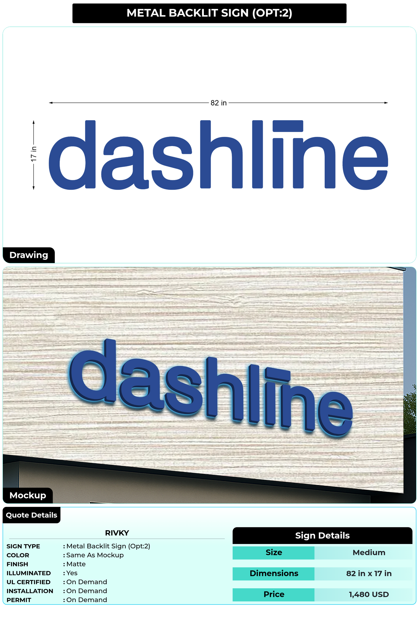 CUSTOM MOCKUP SIGN FOR rivky