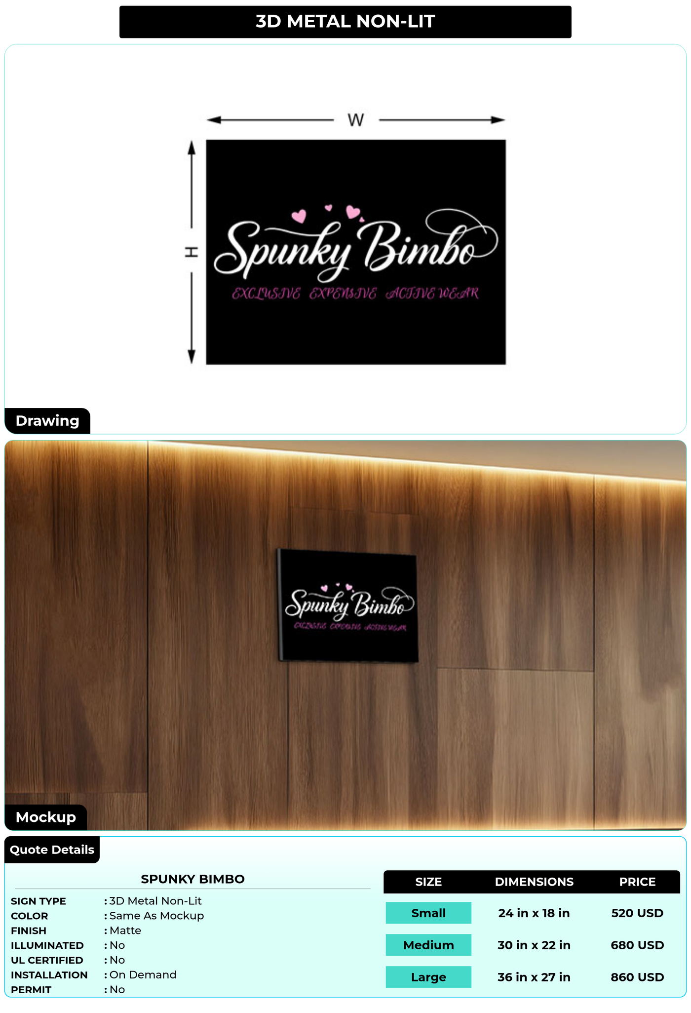 CUSTOM MOCKUP SIGN FOR Spunky bimbo