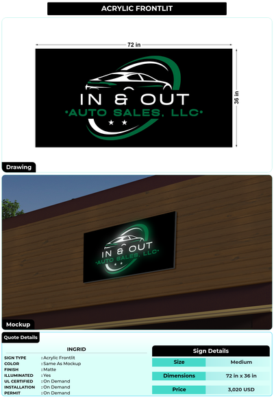 CUSTOM MOCKUP SIGN FOR Ingrid