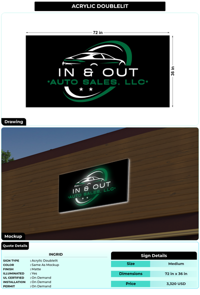 CUSTOM MOCKUP SIGN FOR Ingrid