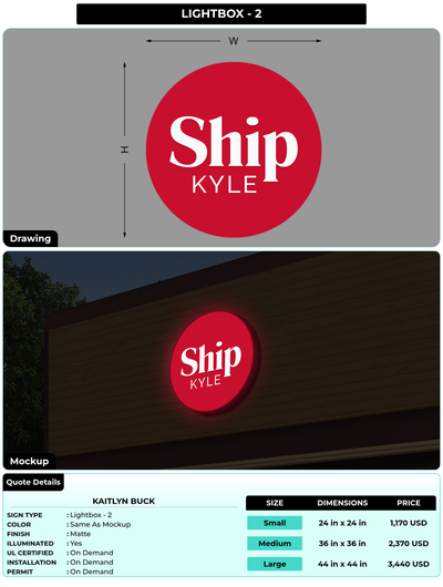 CUSTOM MOCKUP SIGN FOR Kaitlyn Buck