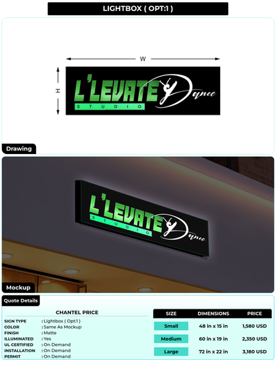 CUSTOM MOCKUP SIGN FOR Chantel price