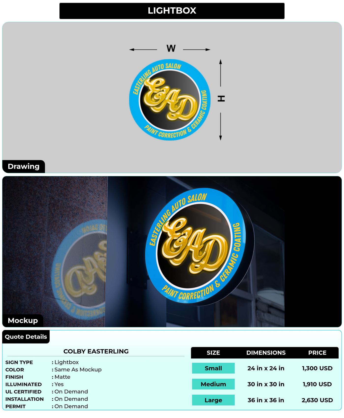 CUSTOM MOCKUP SIGN FOR Colby Easterling