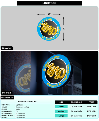 CUSTOM MOCKUP SIGN FOR Colby Easterling