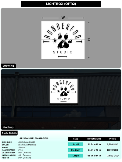 CUSTOM MOCKUP SIGN FOR Alissa Huelsman-Bell