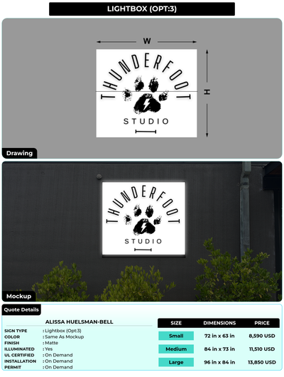 CUSTOM MOCKUP SIGN FOR Alissa Huelsman-Bell