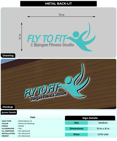 CUSTOM MOCKUP SIGN FOR Tina
