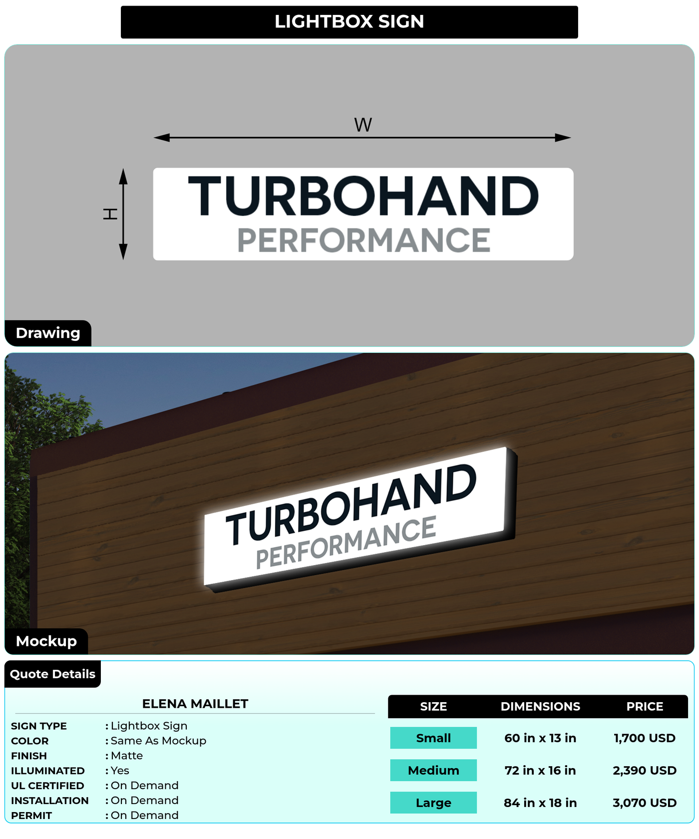 CUSTOM MOCKUP SIGN FOR Elena maillet