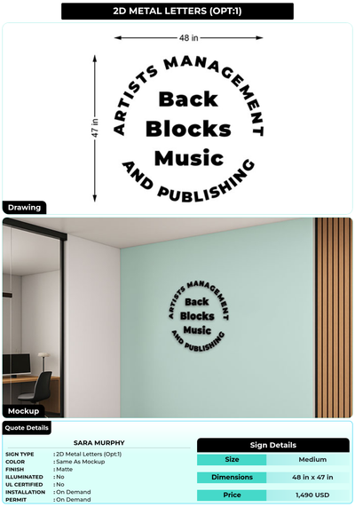 CUSTOM MOCKUP SIGN FOR Sara Murphy