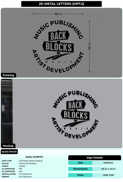 CUSTOM MOCKUP SIGN FOR Sara Murphy