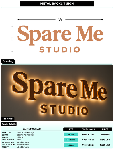CUSTOM MOCKUP SIGN FOR Jaime Mueller