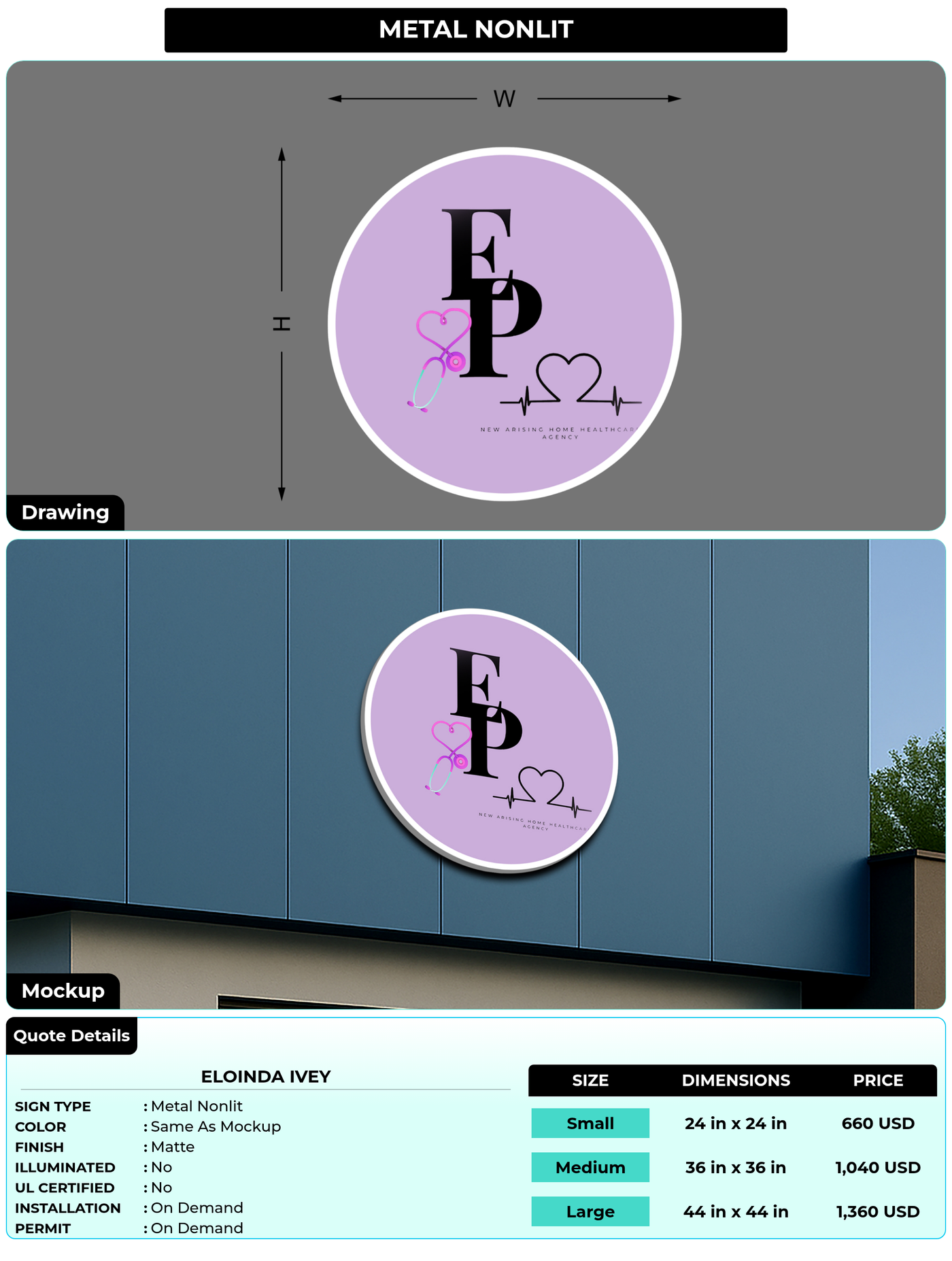 CUSTOM MOCKUP SIGN FOR Eloinda Ivey