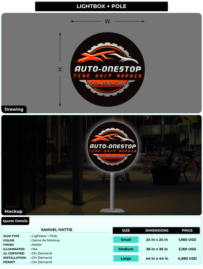CUSTOM MOCKUP SIGN FOR Samuel Hattie