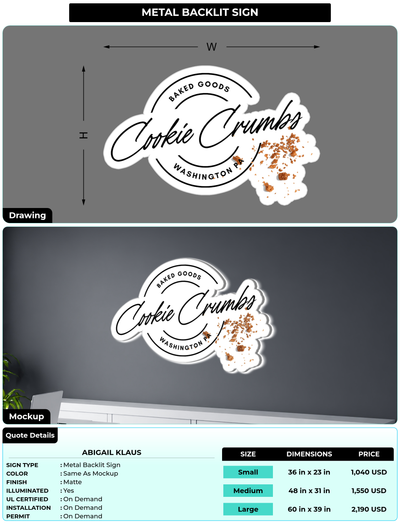 CUSTOM MOCKUP SIGN FOR Abigail Klaus