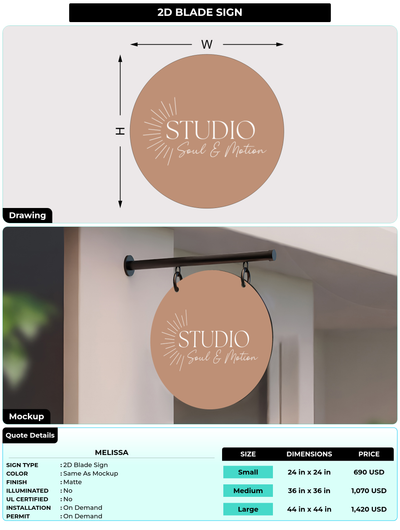 CUSTOM MOCKUP SIGN FOR Melissa
