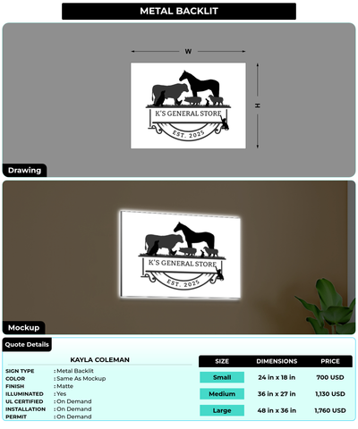 CUSTOM MOCKUP SIGN FOR Kayla Coleman