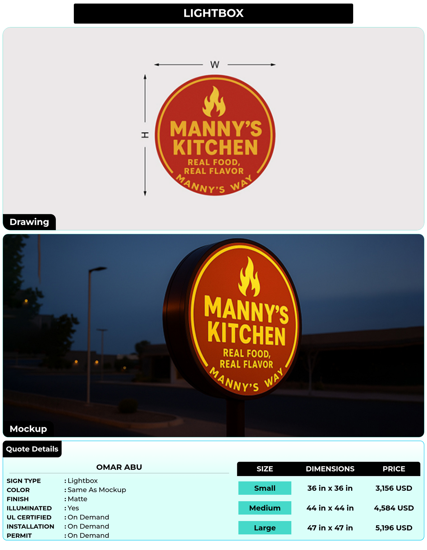 CUSTOM MOCKUP SIGN FOR Omar abu