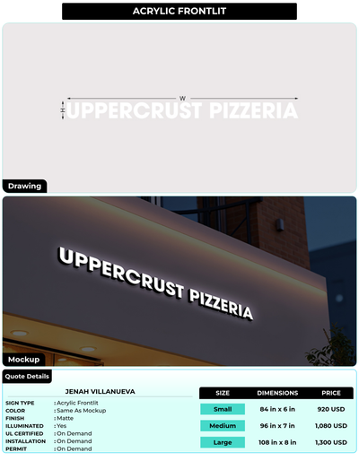 CUSTOM MOCKUP SIGN FOR Jenah Villanueva
