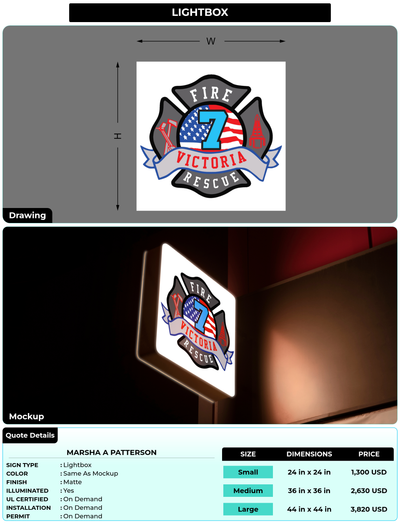 CUSTOM MOCKUP SIGN FOR Marsha A Patterson